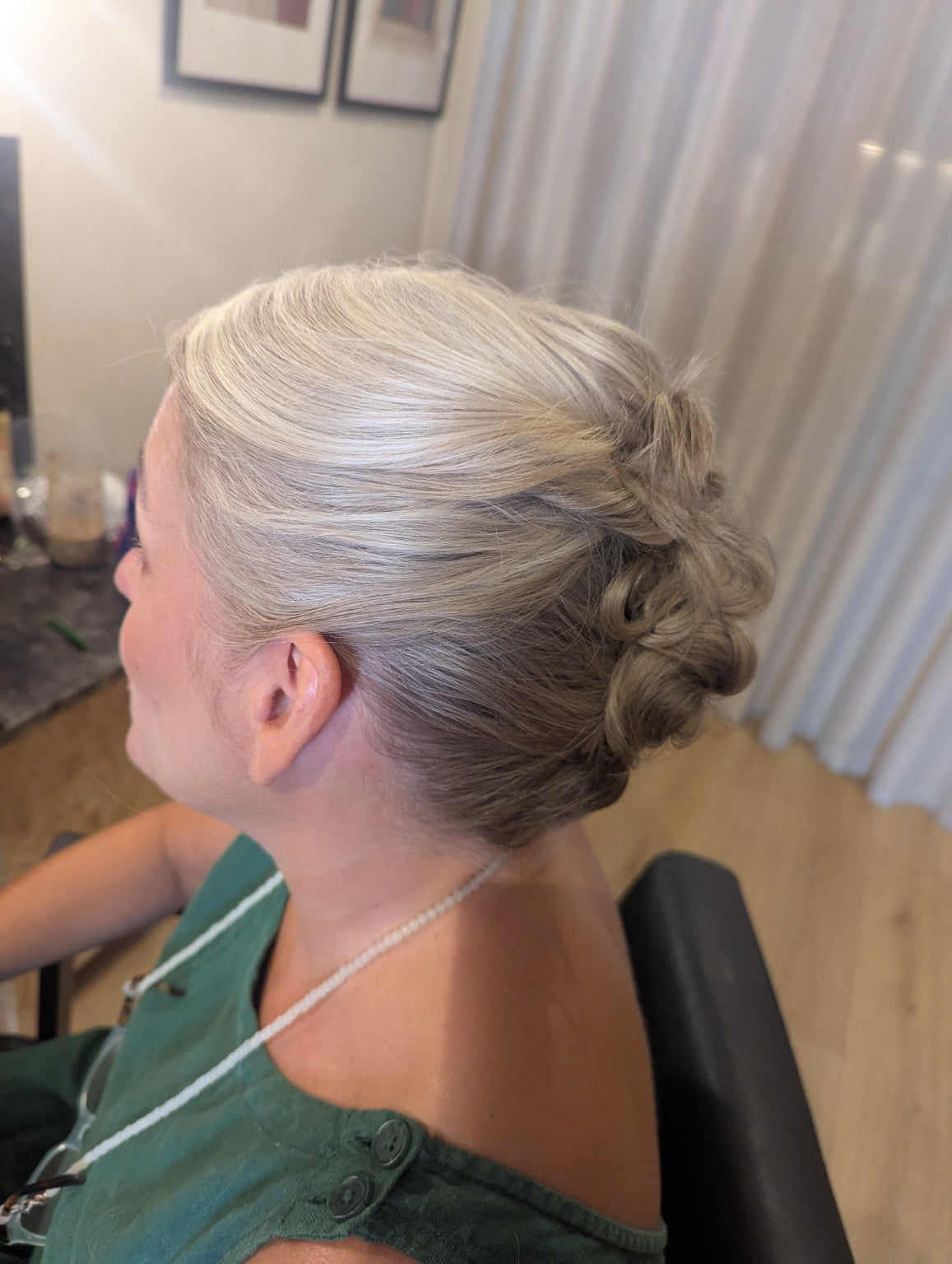 Hair styled by Sabrina Falk