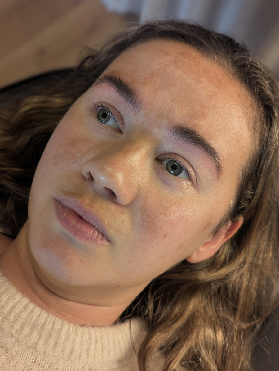Brows after Microblading by Sabrina Falk