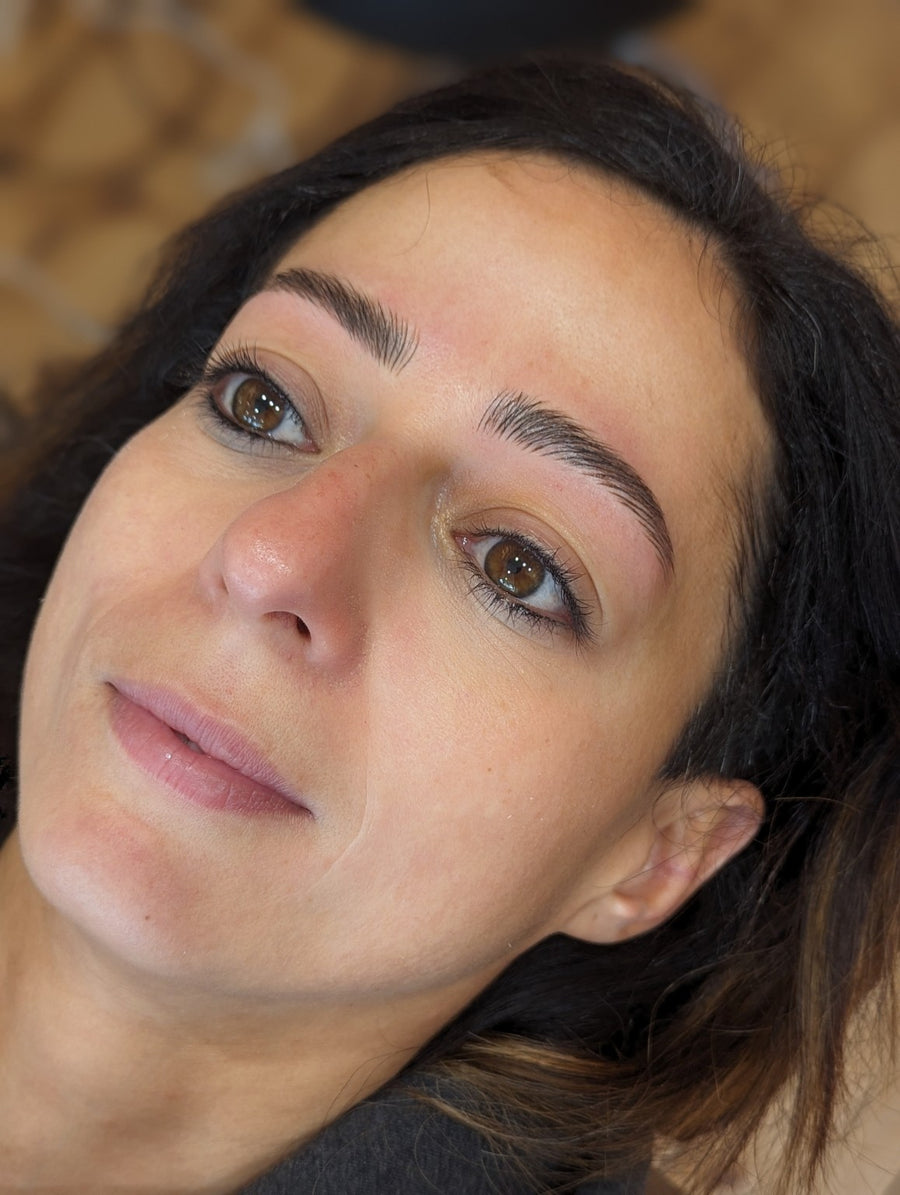 Brows after Microblading by Sabrina Falk